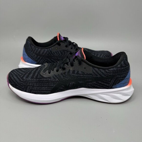 Asics Roadblast Womens Size 8 Black White Athletic Running Shoes Sneakers - Picture 2 of 9